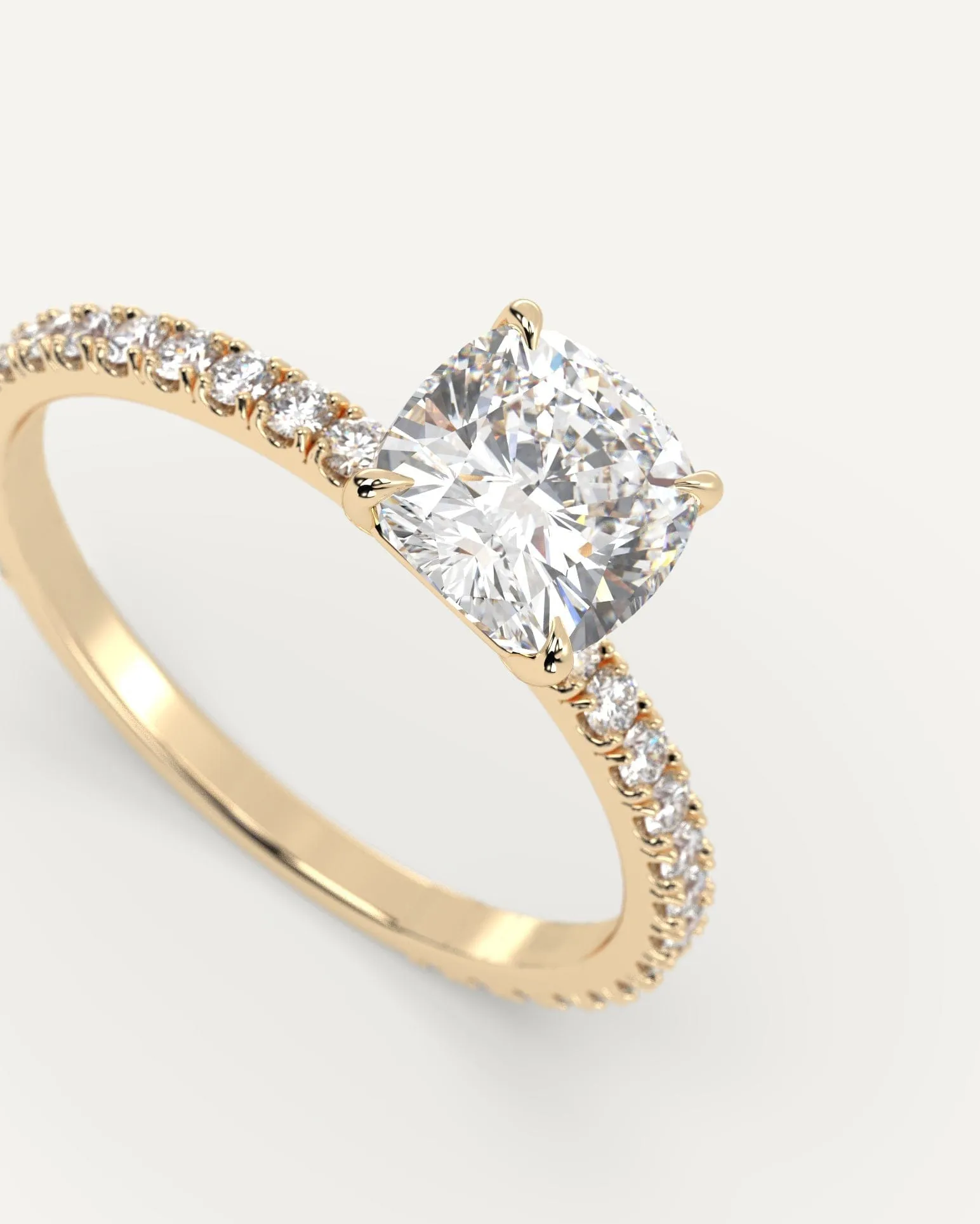 1 carat Cushion Cut Diamond Ring