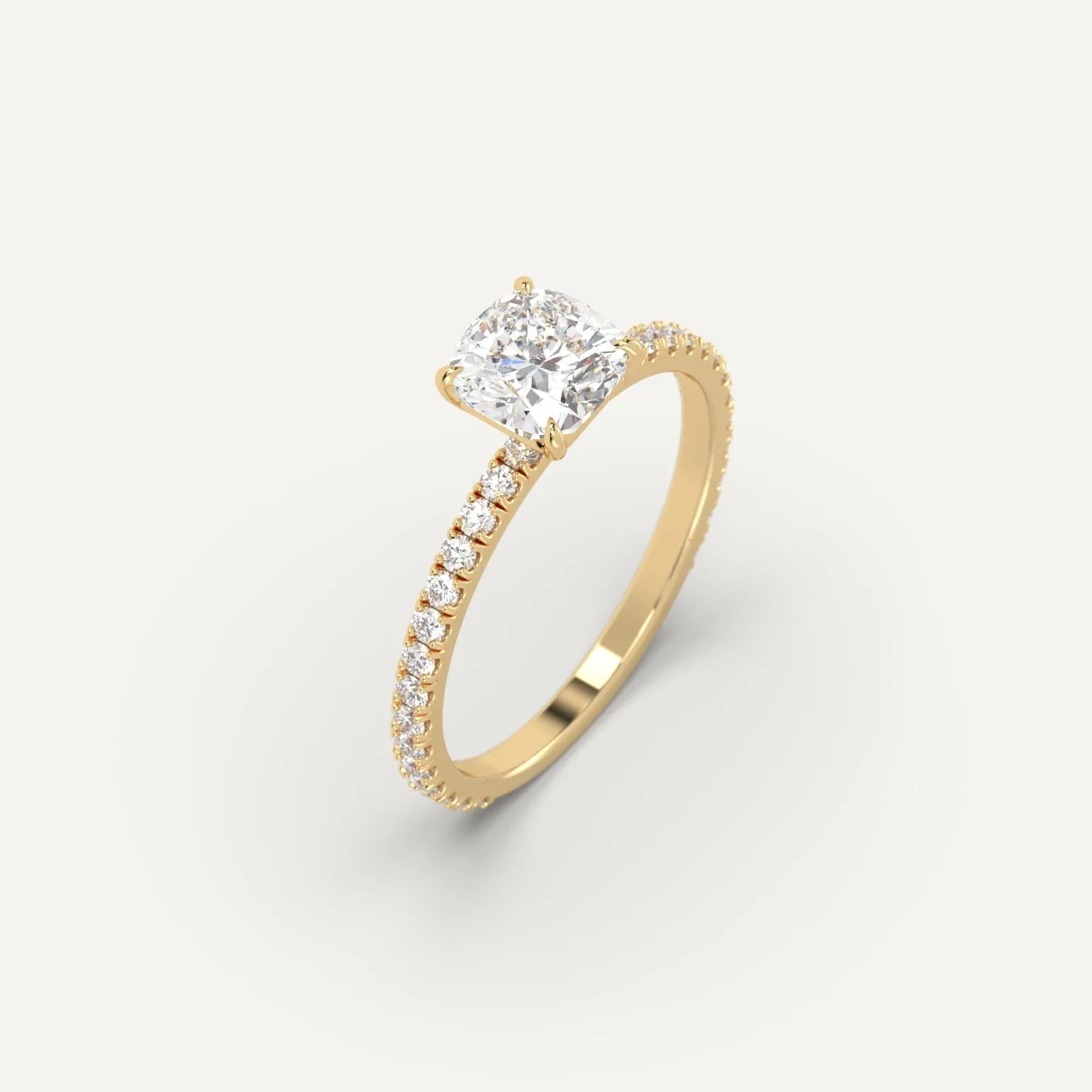 1 carat Cushion Cut Diamond Ring