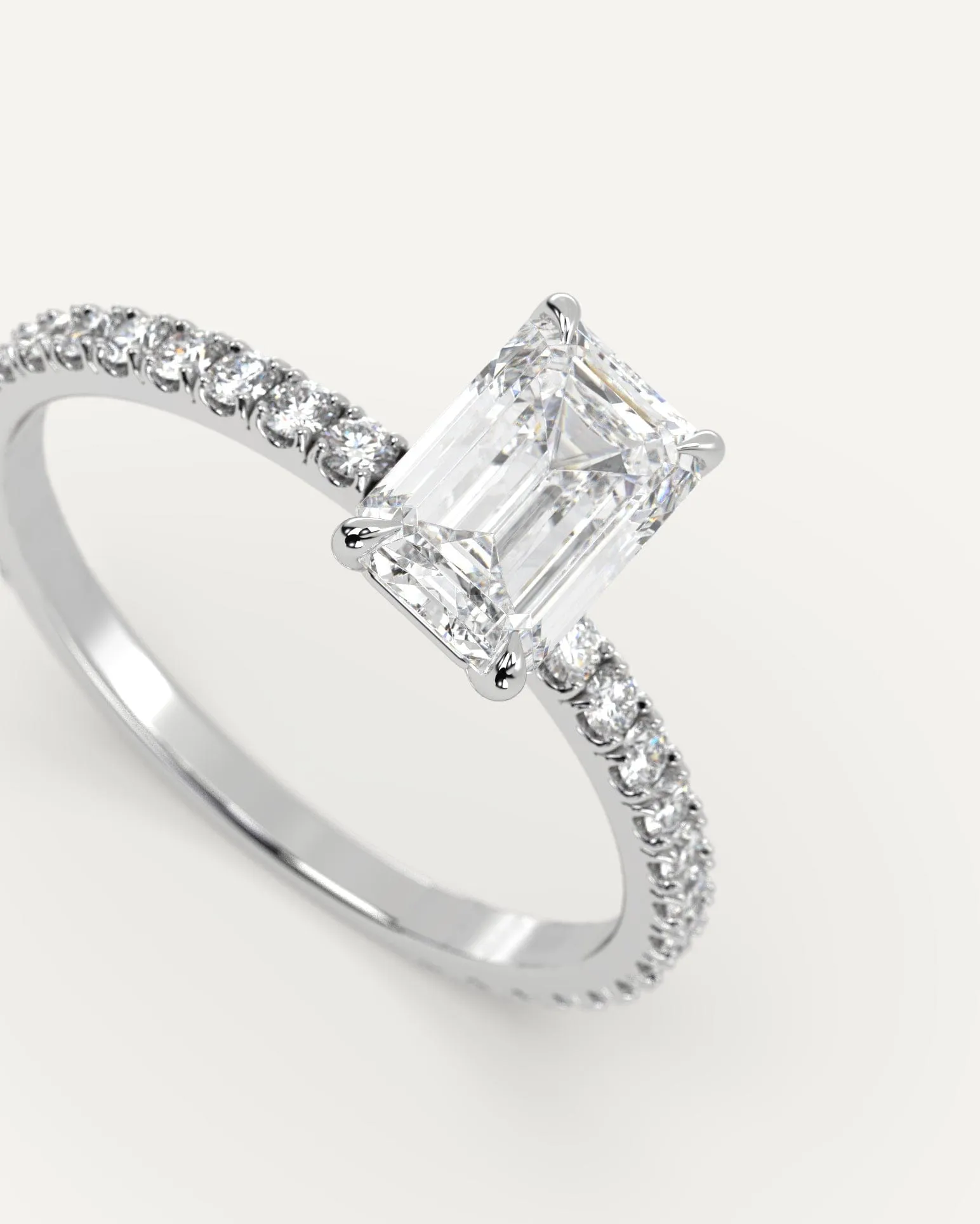 1 carat Emerald Cut Diamond Ring