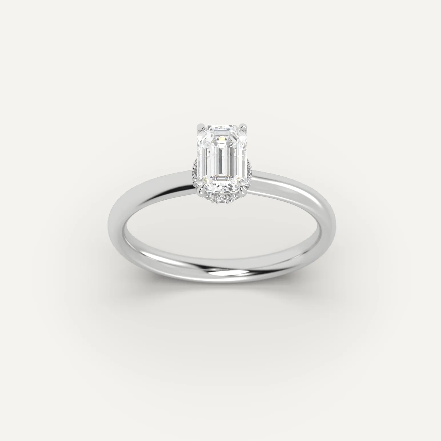 1 carat Emerald Cut Diamond Ring