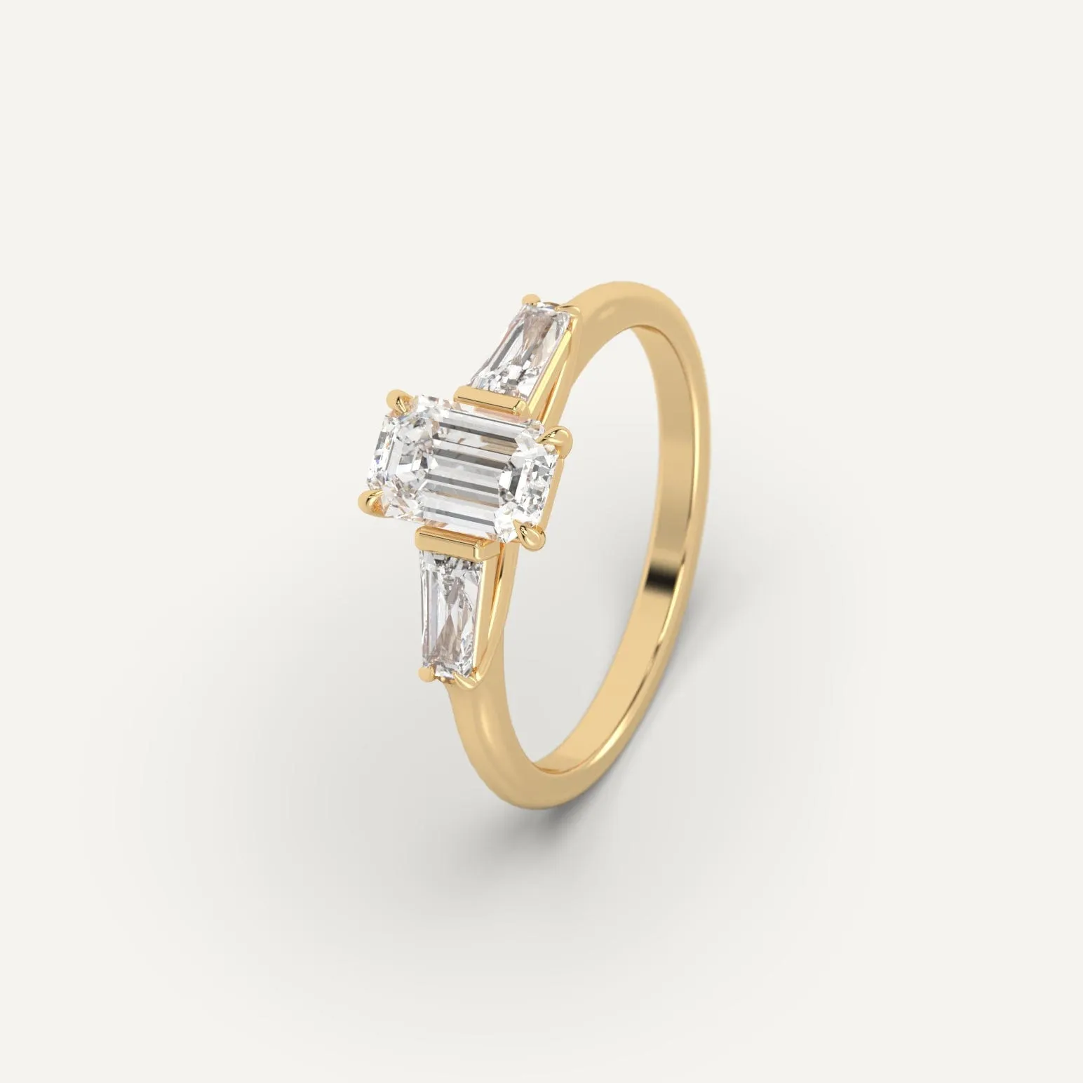 1 carat Emerald Cut Diamond Ring