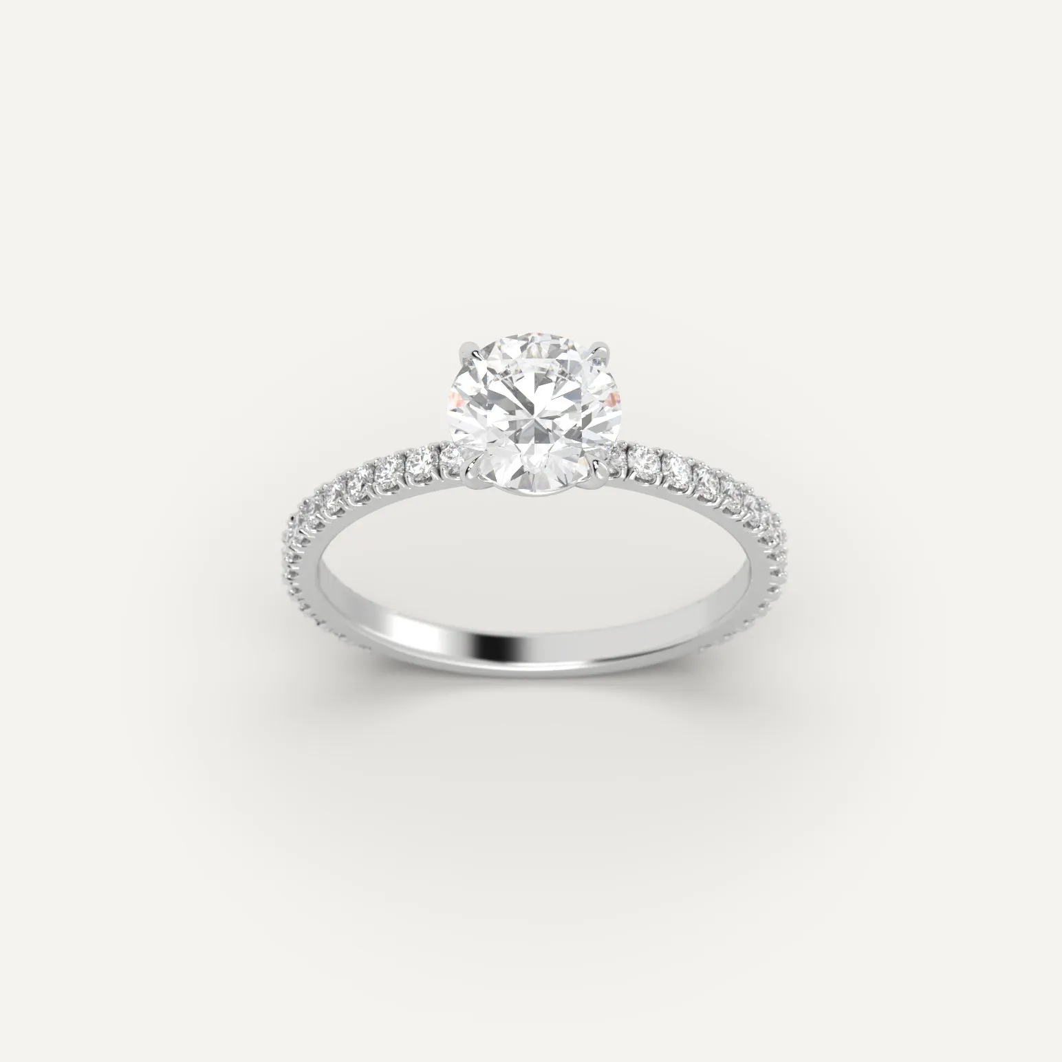 1 carat Round Cut Diamond Ring