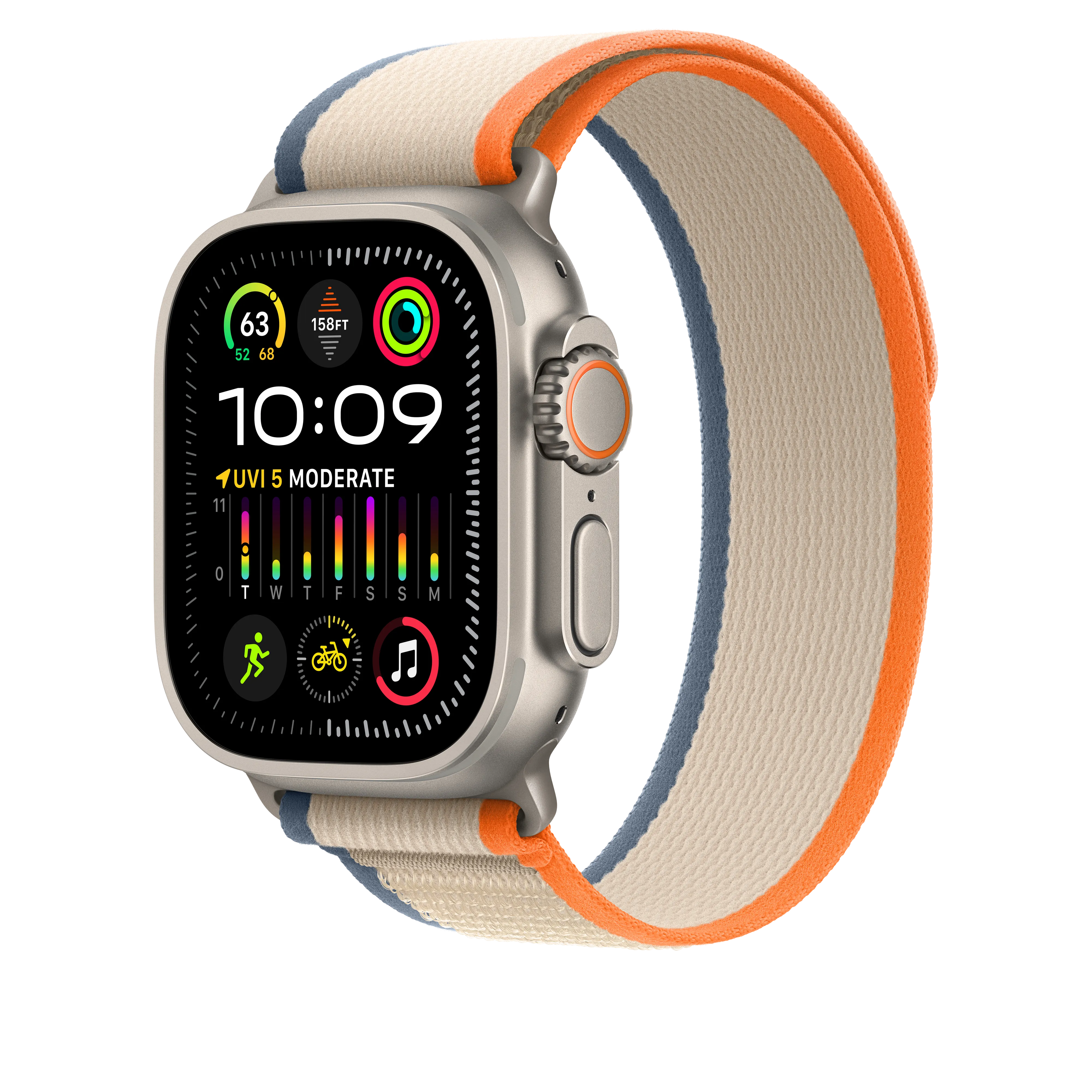 49mm Orange/Beige Trail Loop - S/M