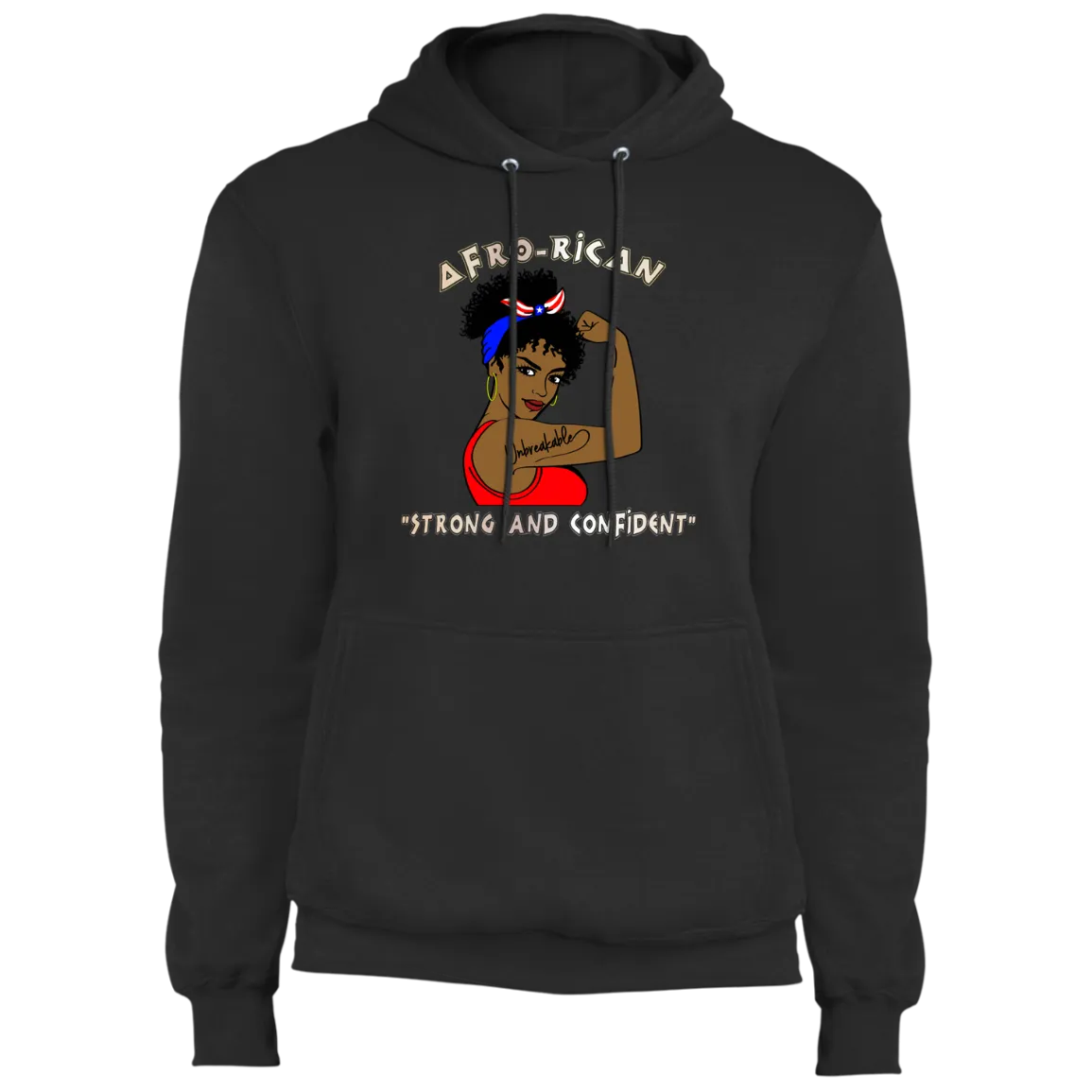 Afro-Rican Strong And Confident Hoodie