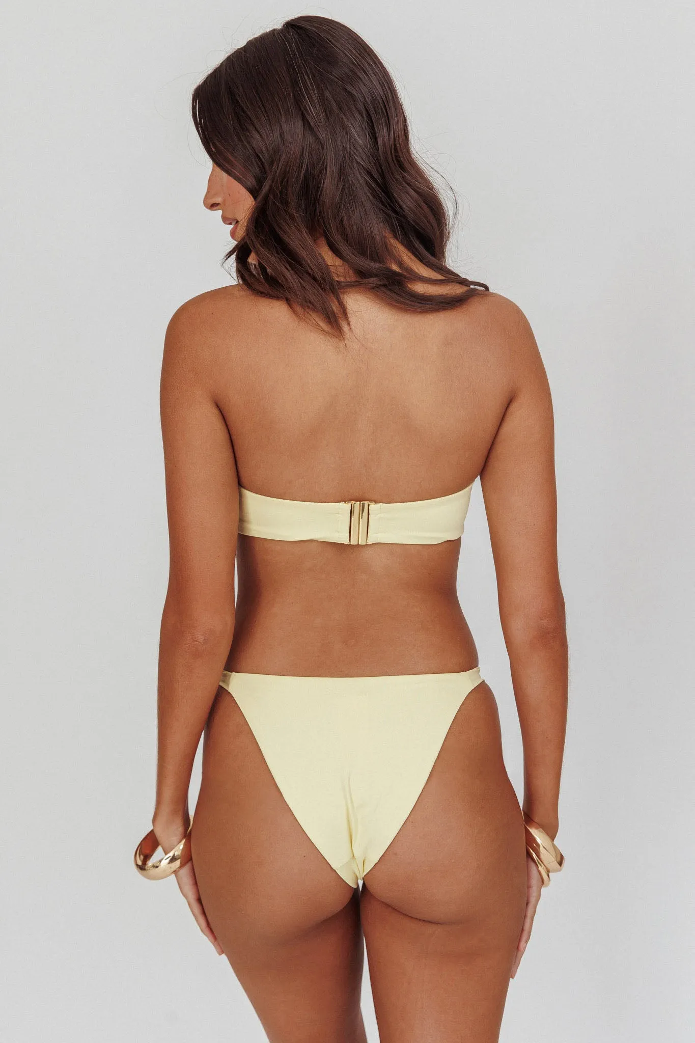 Agape High Cut O-Ring Bikini Bottom Butter