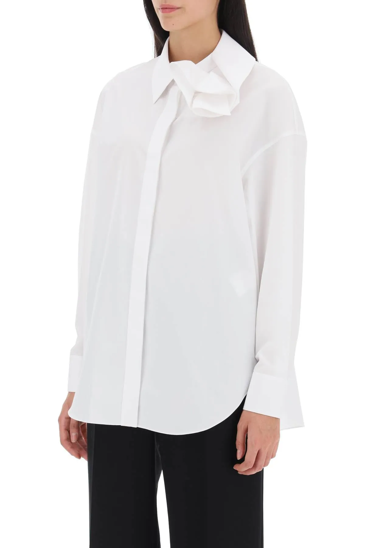 Alexander Mcqueen Shirt With Orchid Detail (Size - 42)