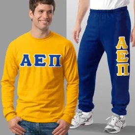 Alpha Epsilon Pi Long-Sleeve and Sweatpants, Package Deal - TWILL