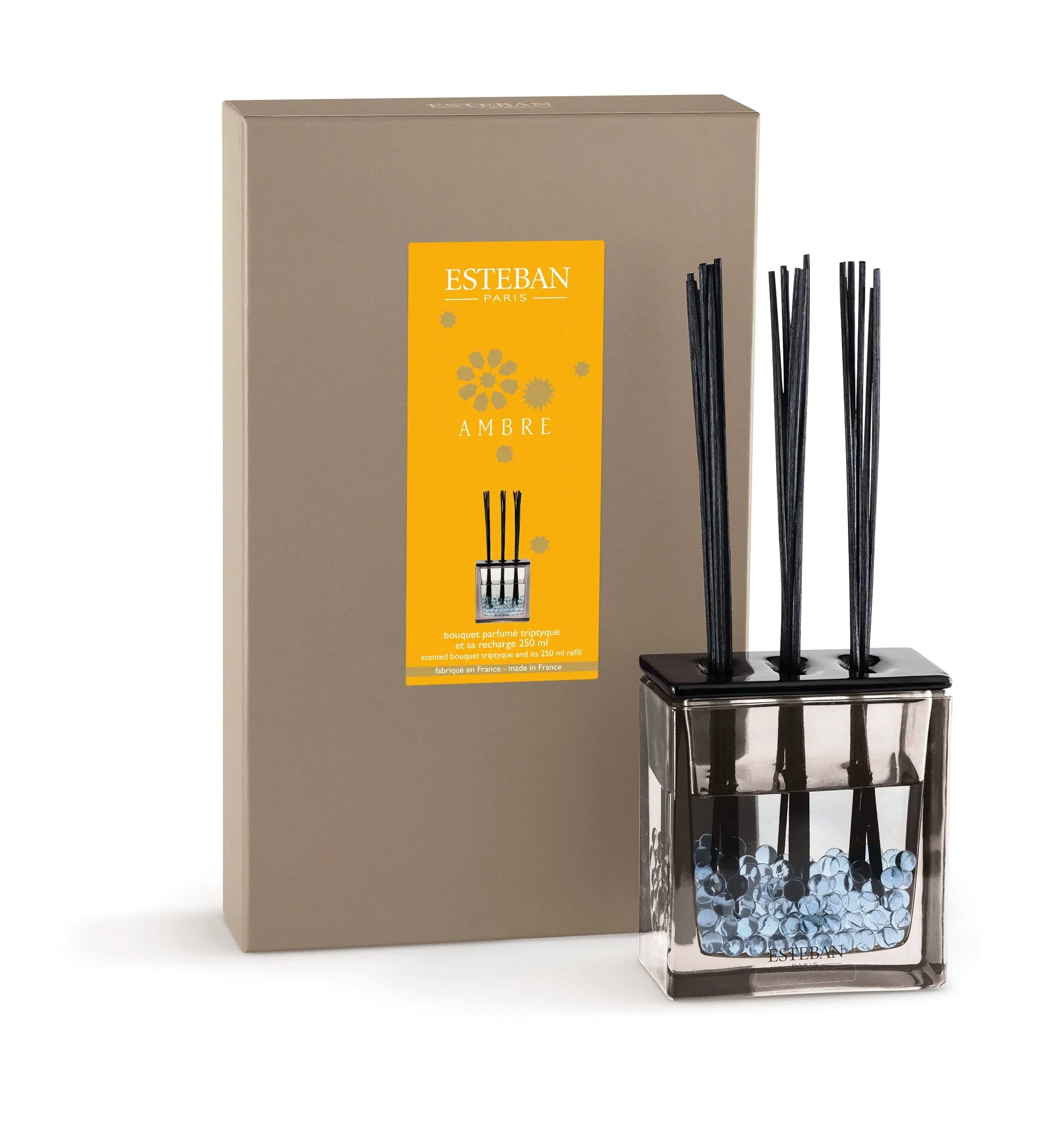 Ambre Scented Bouquet Triptyque And Its 250 Ml Refill - Azure Grey Edition