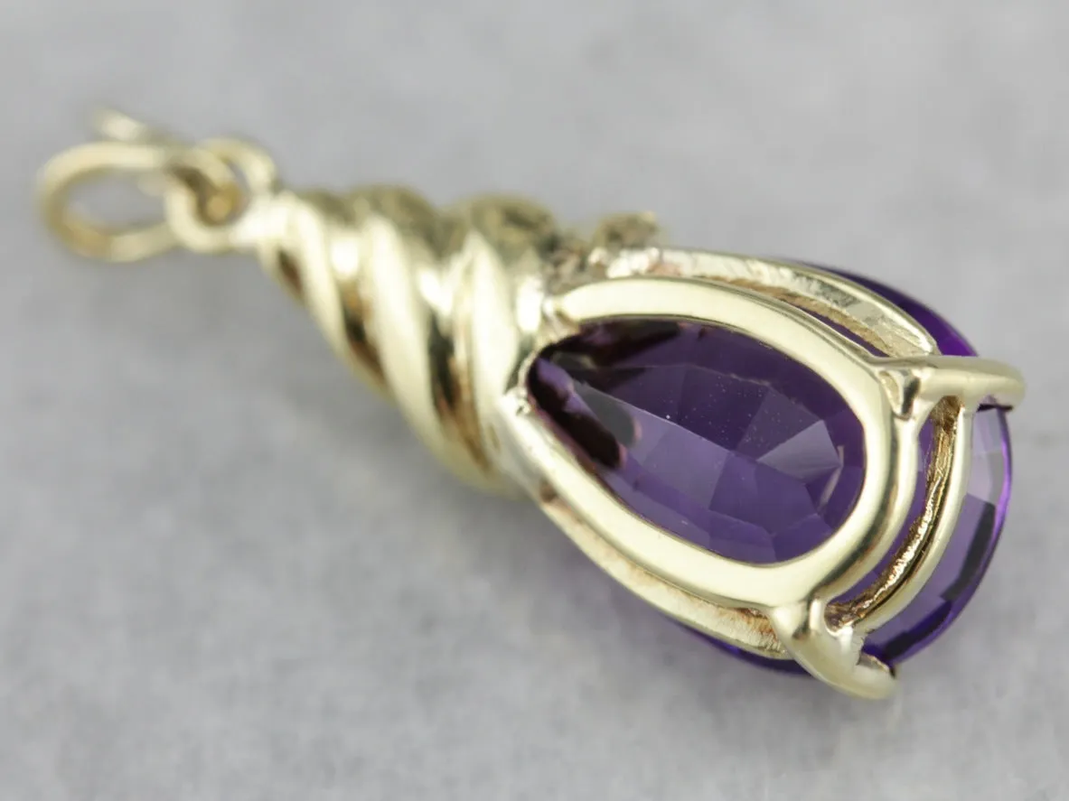 Amethyst and Diamond Pendant