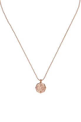 Angel Coin Necklace 14K Rose Gold Plated