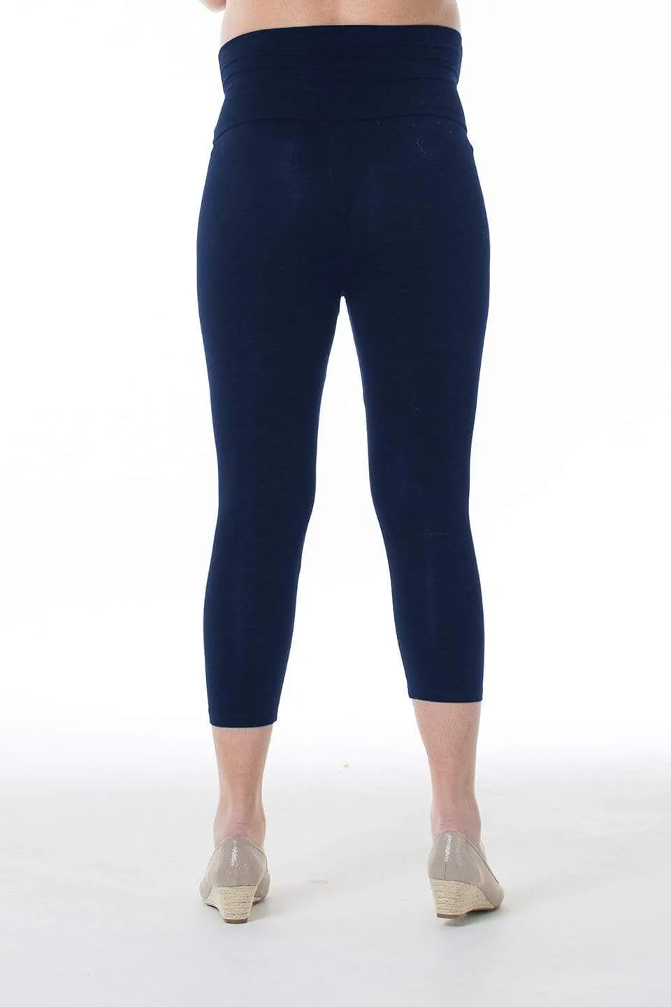 Anya Crop Maternity Leggings Navy