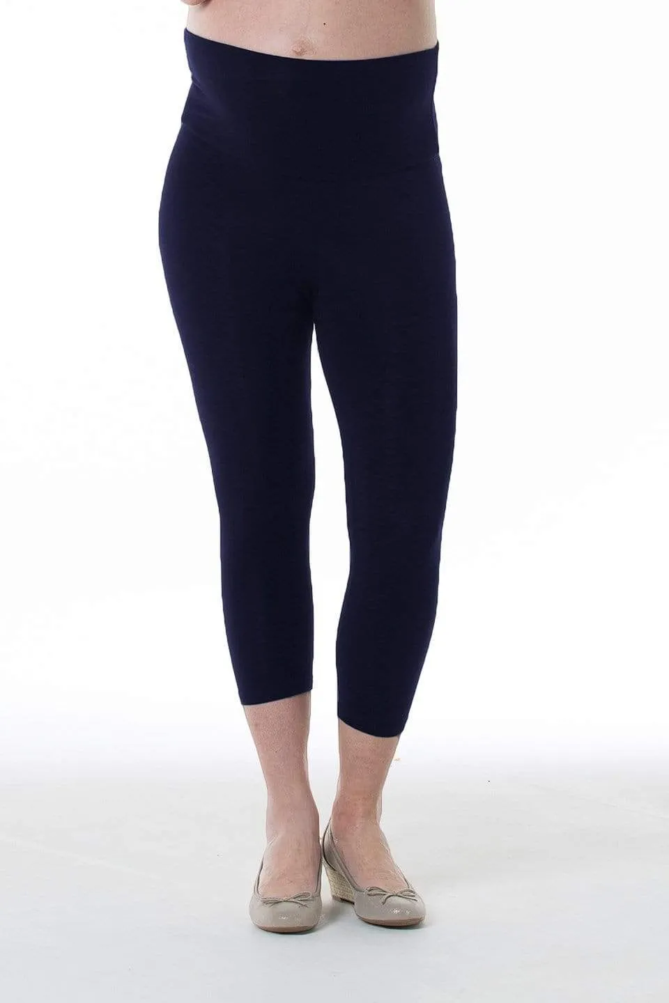 Anya Crop Maternity Leggings Navy