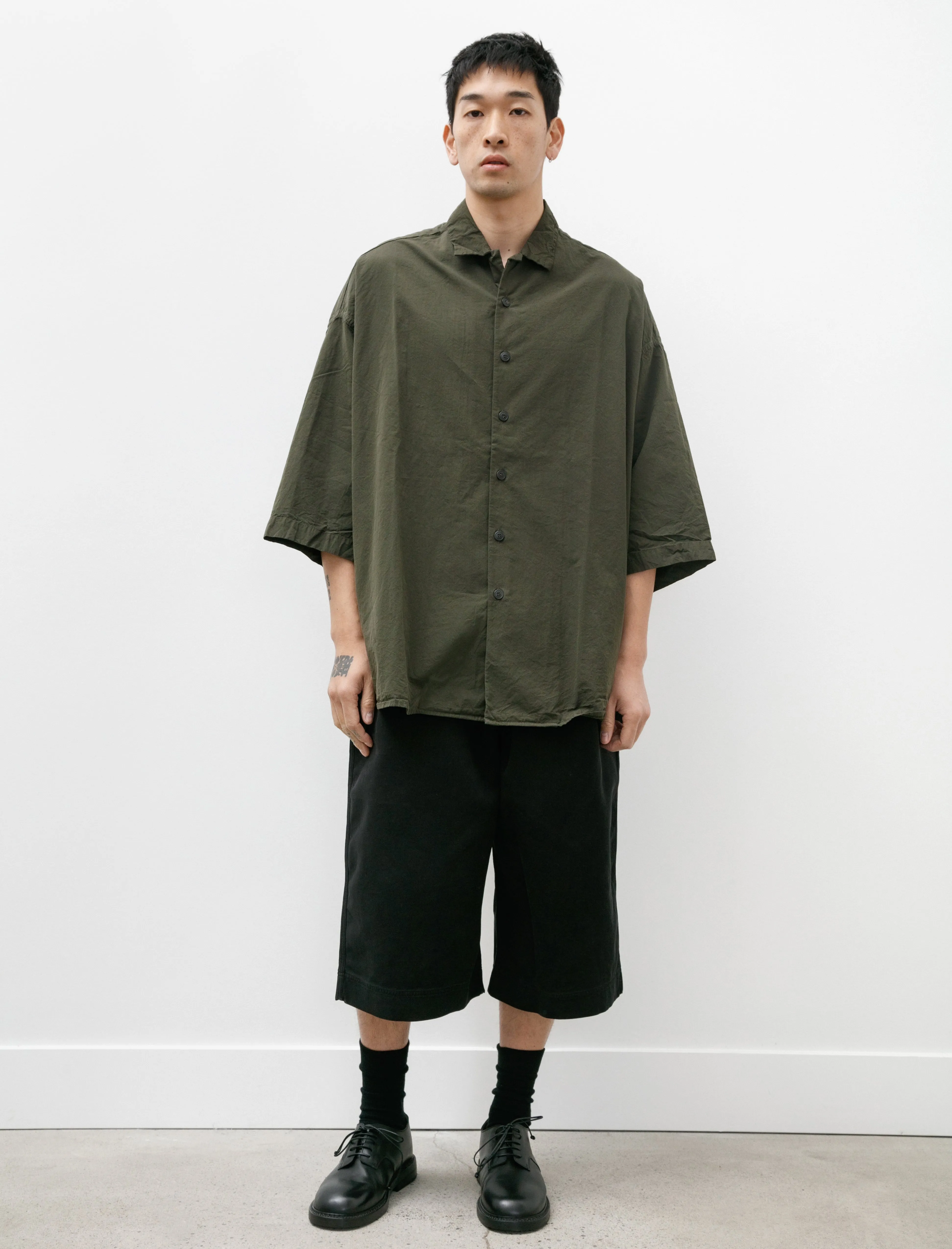 April Shirt Paper Cotton Dark Khaki