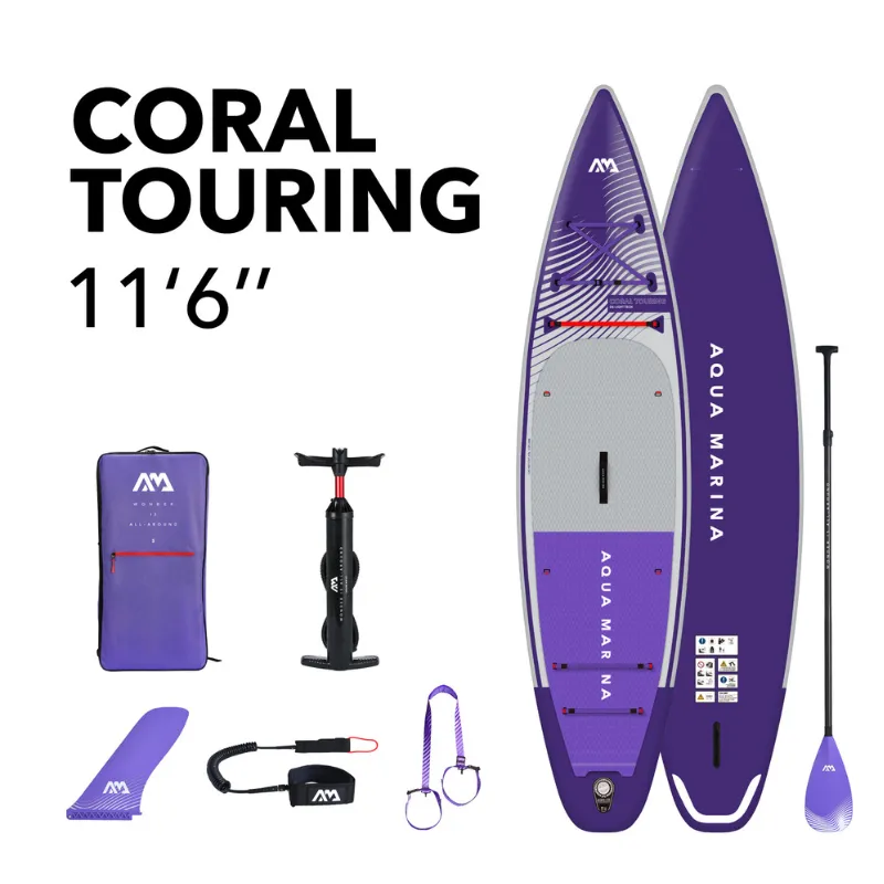 Aqua Marina 11’6” Coral 2023 Touring Inflatable Paddle Board SUP Night Fade