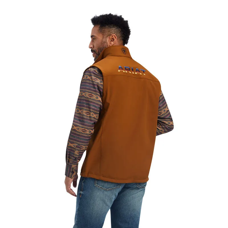 Ariat Men's Logo 2.0 Chestnut Soft-shell Vest