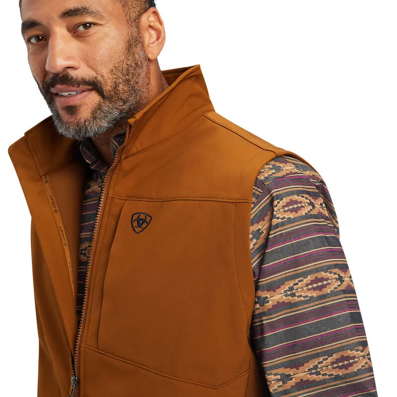 Ariat Men's Logo 2.0 Chestnut Soft-shell Vest