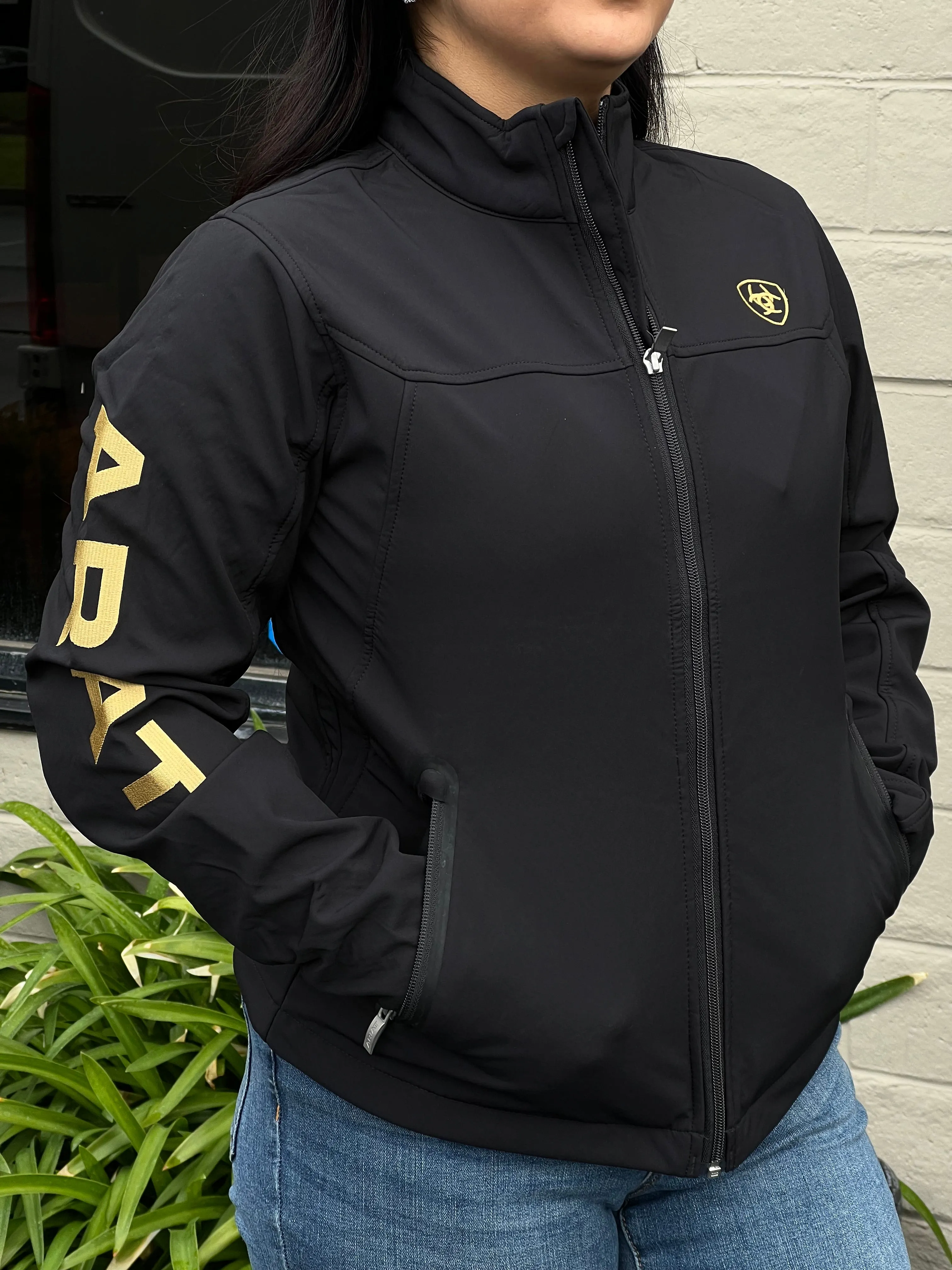 Ariat Women Black/Gold Soft-shell Jacket (NEW)