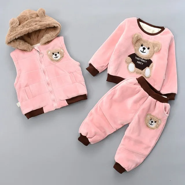 Baby Velvet Set Teddy Bear 2 & 3 pieces