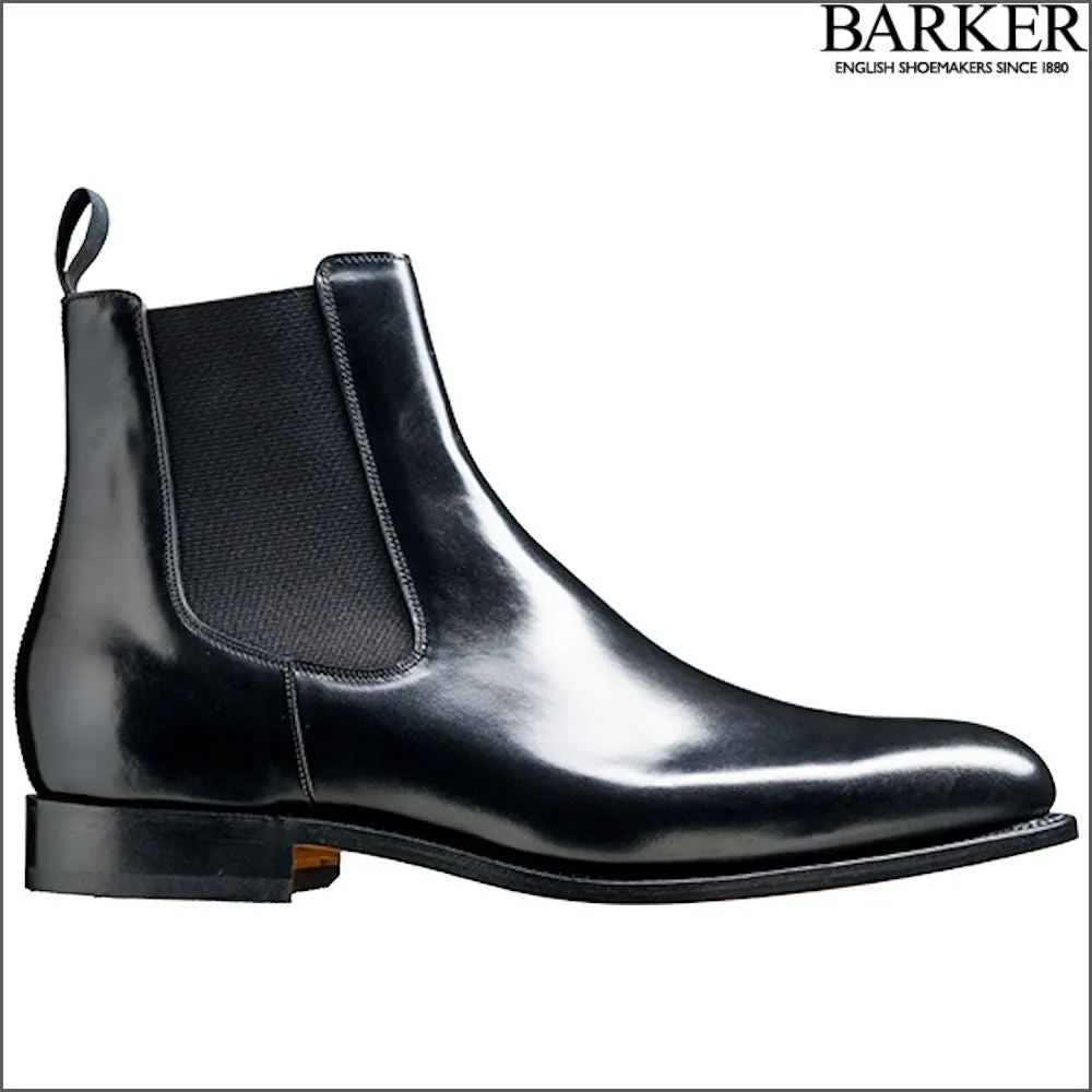 Barker Bedale Black Hi-Shine Boot--