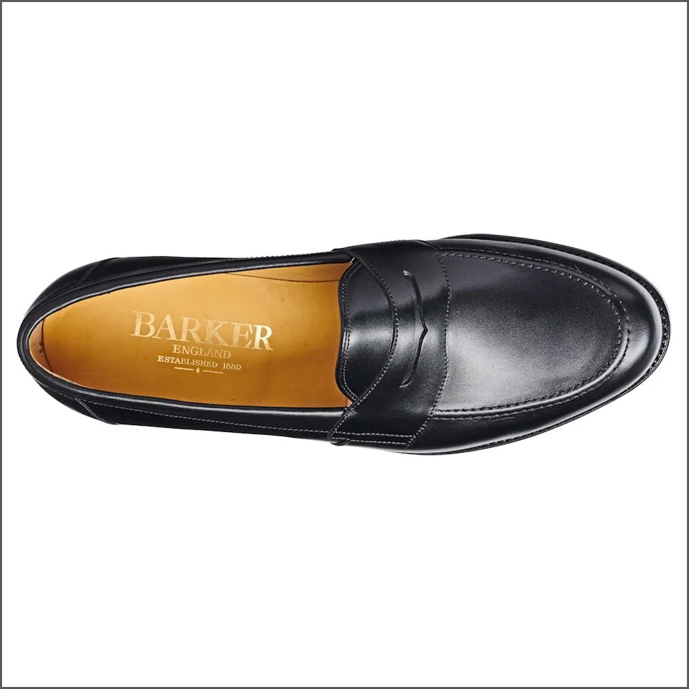 Barker Portsmouth - Black Calf Loafer--