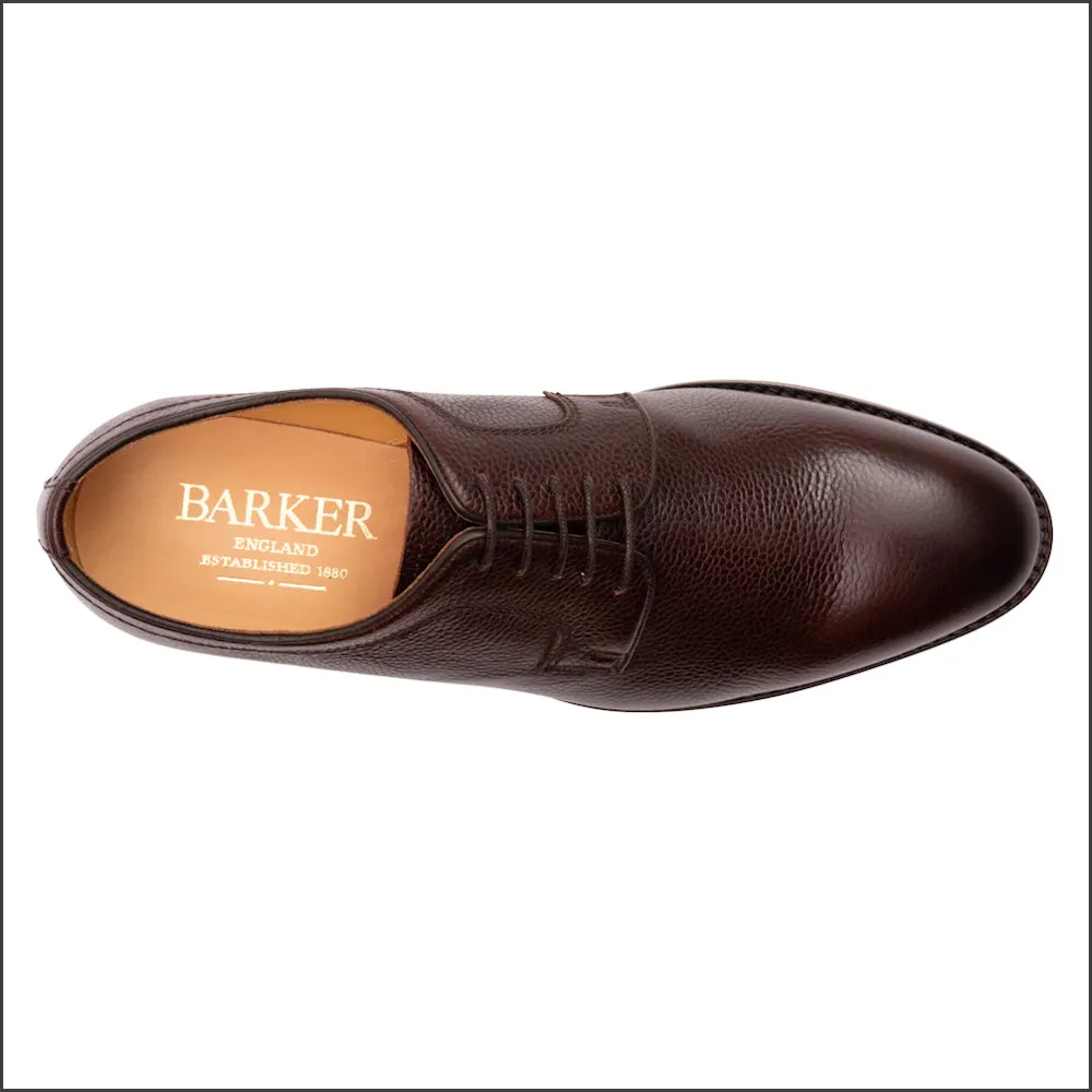 Barker Skye Dark Brown Grain Derby*