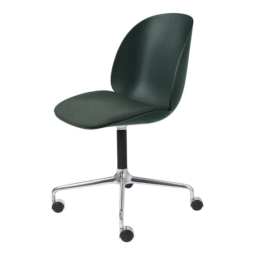 Beetle Meeting Chair - Aluminum 4-Star Base w/ Castors - Seat Upholstered