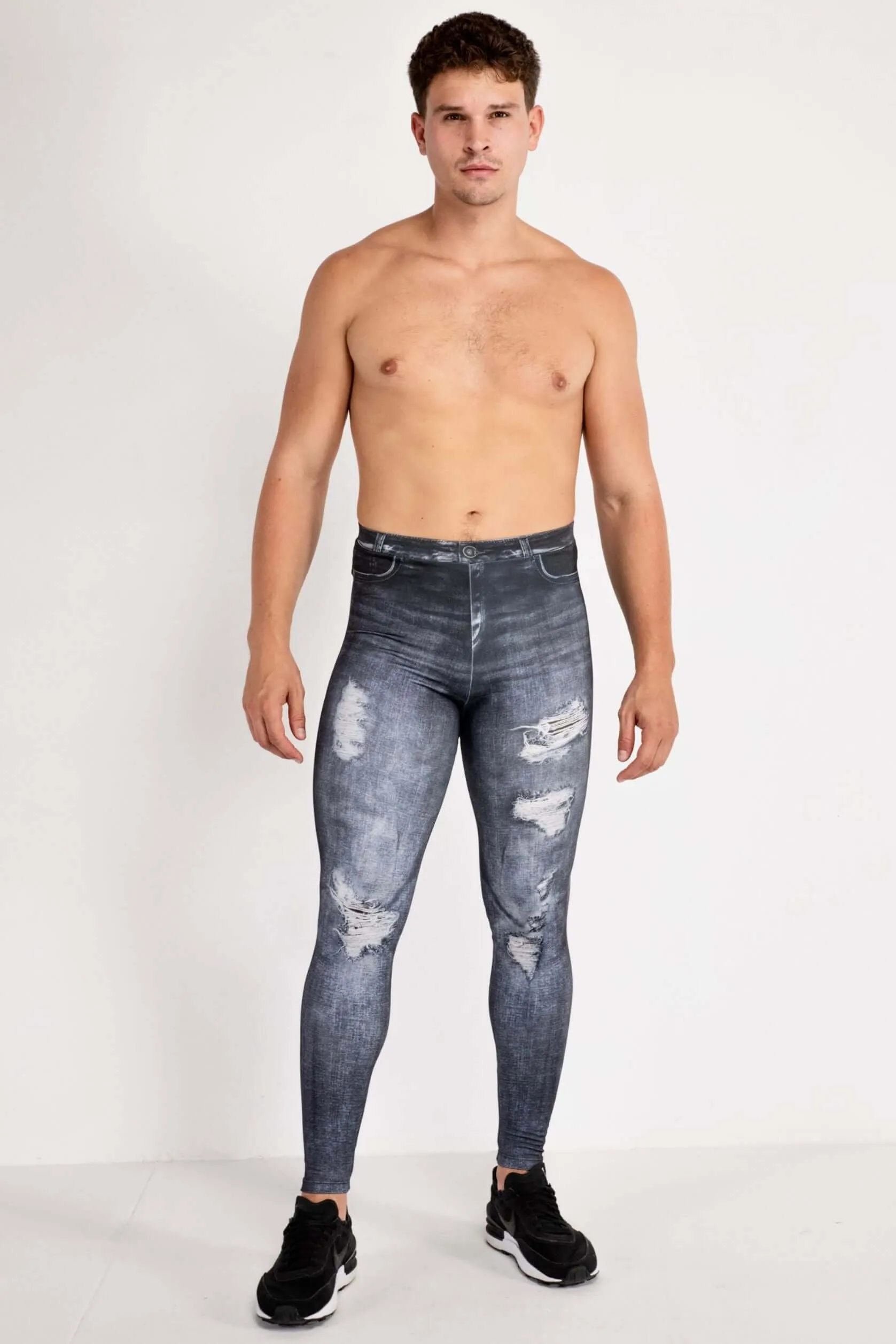 Black Jean Johnny Meggings