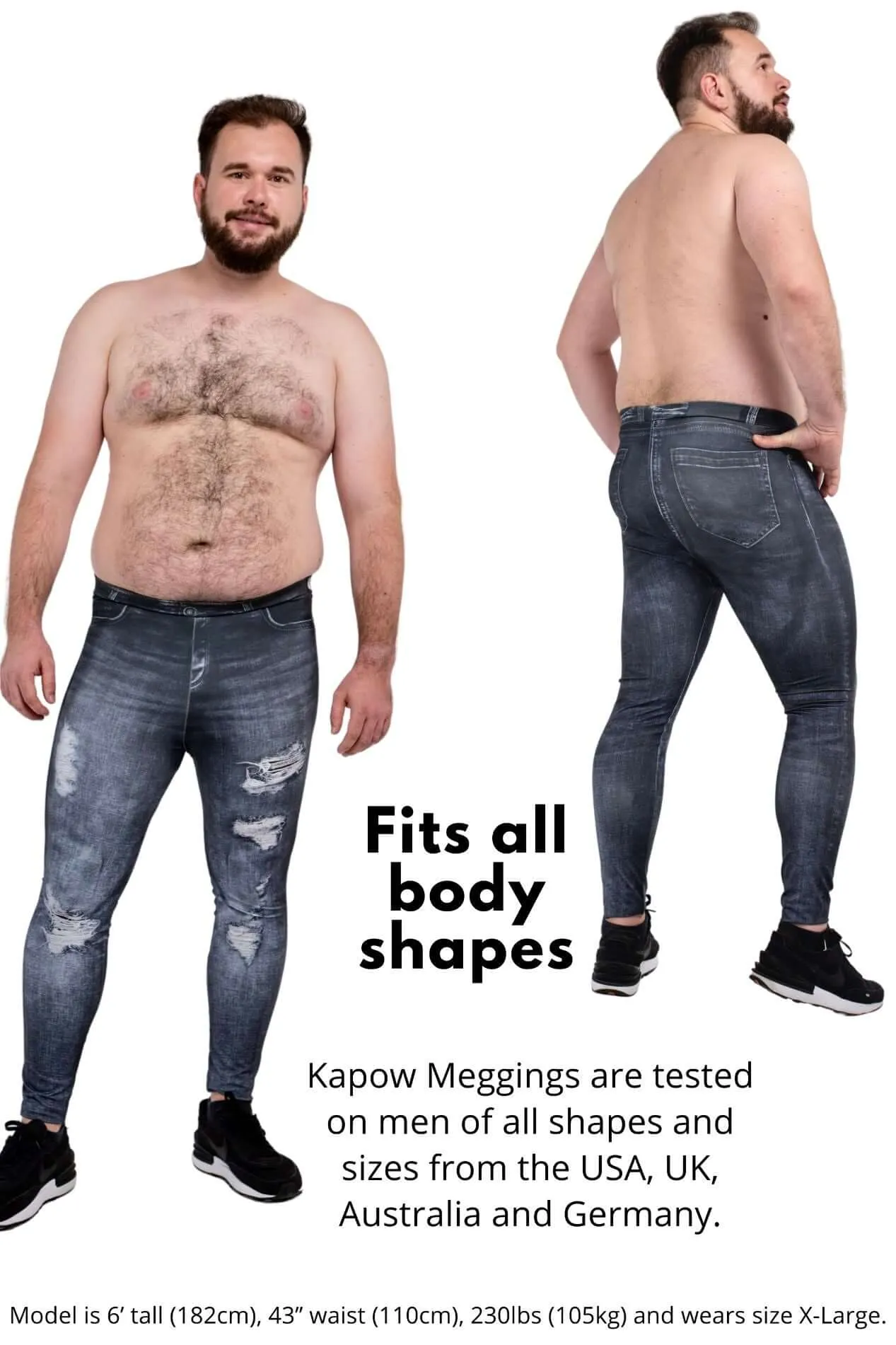 Black Jean Johnny Meggings