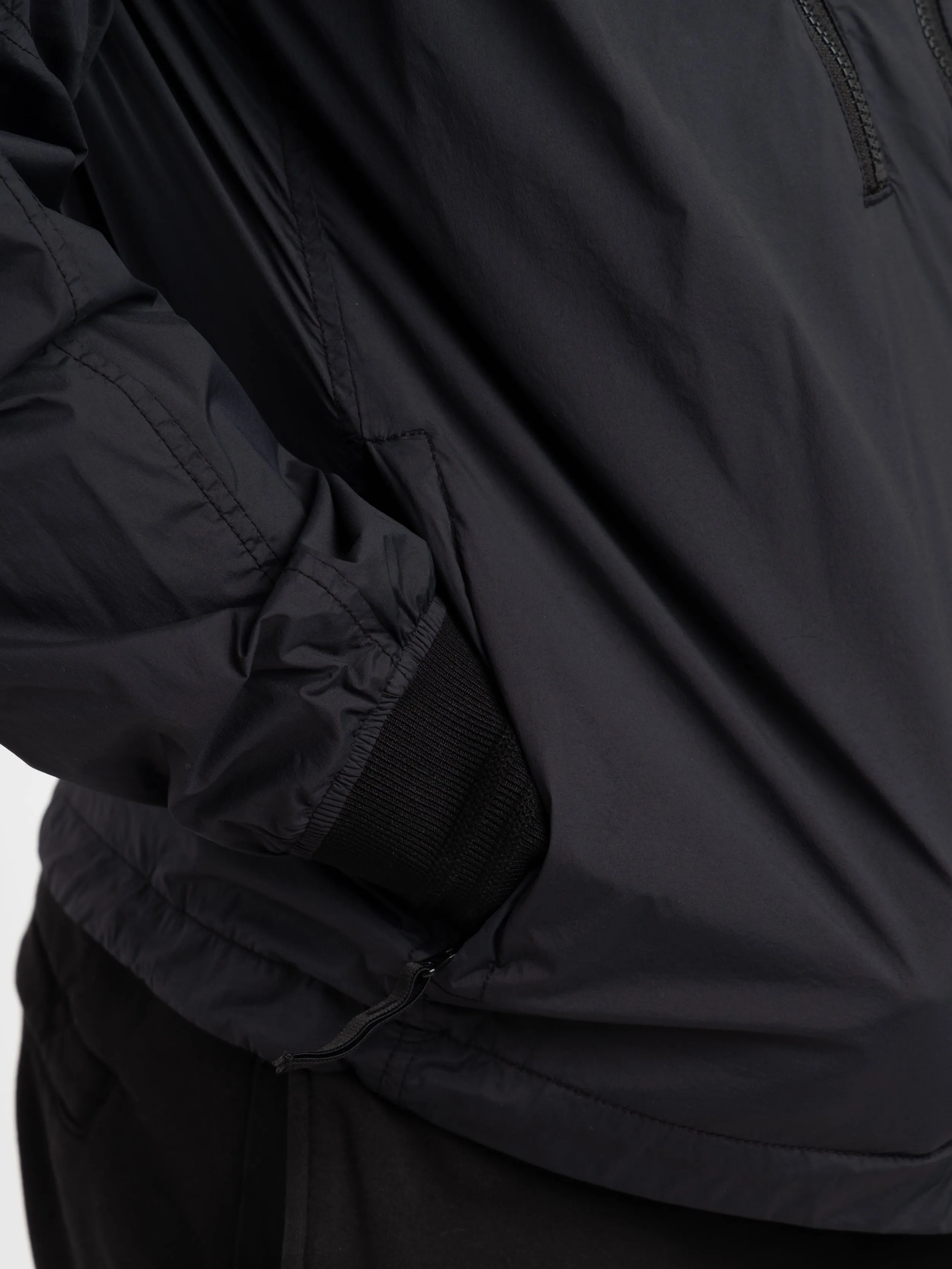 Black Skin Touch Nylon-TC Performance Jacket