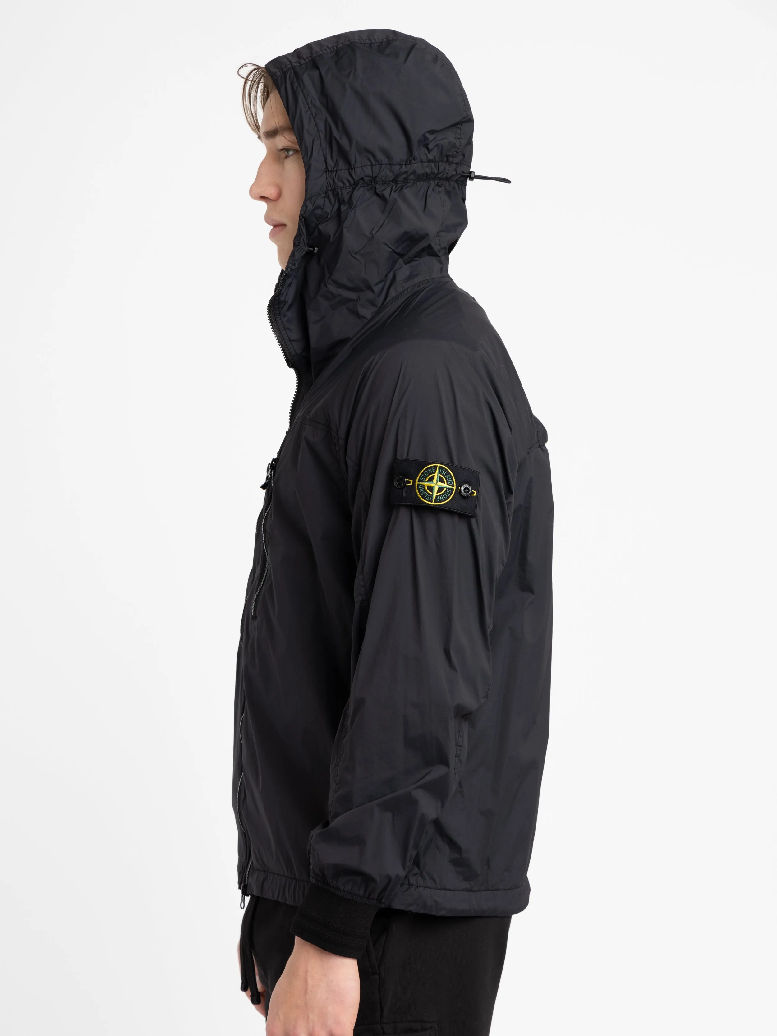 Black Skin Touch Nylon-TC Performance Jacket