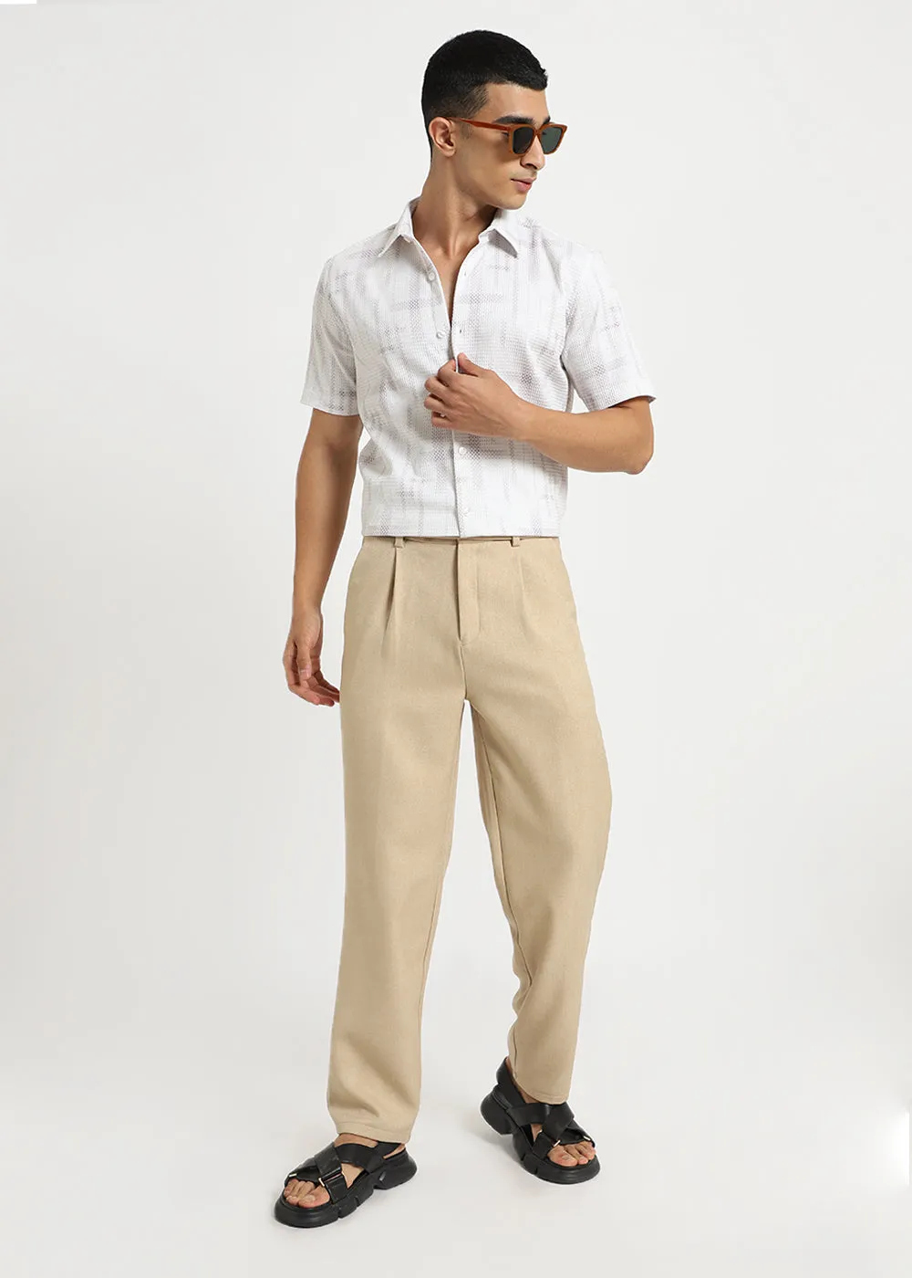 Blazing Cream Gurkha Pant