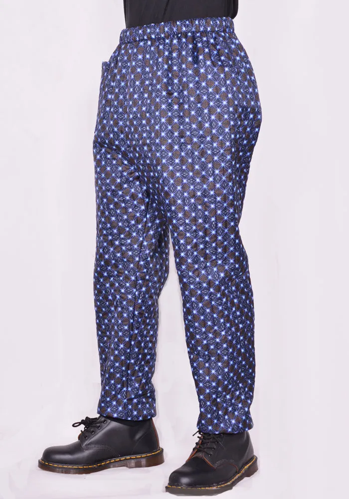 BLESS N°75 3096 MONPE PANTS FLORAL PRINT BLACK/BLUE/BROWN