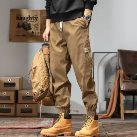 Bonsir American High Street Men's Brand Cargo Pants Loose Fashion Large Size Male Trousers Casual Hip Hop Streetwear