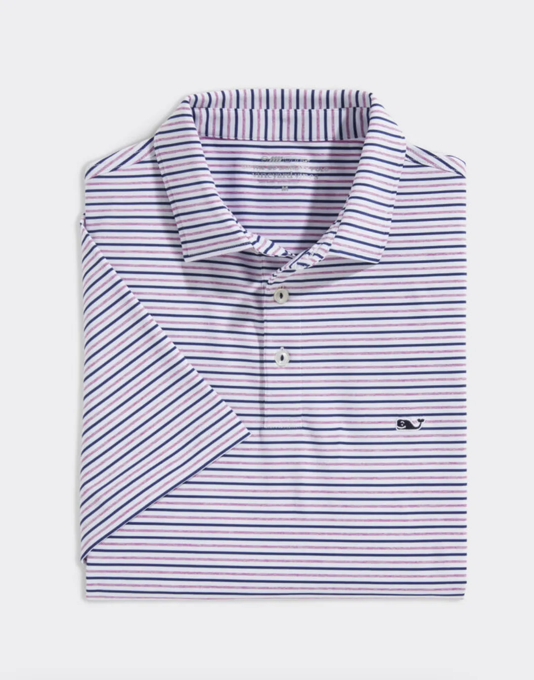 Bradley Tri Stripe Sankaty Polo  Wht/Blu/Dahlia