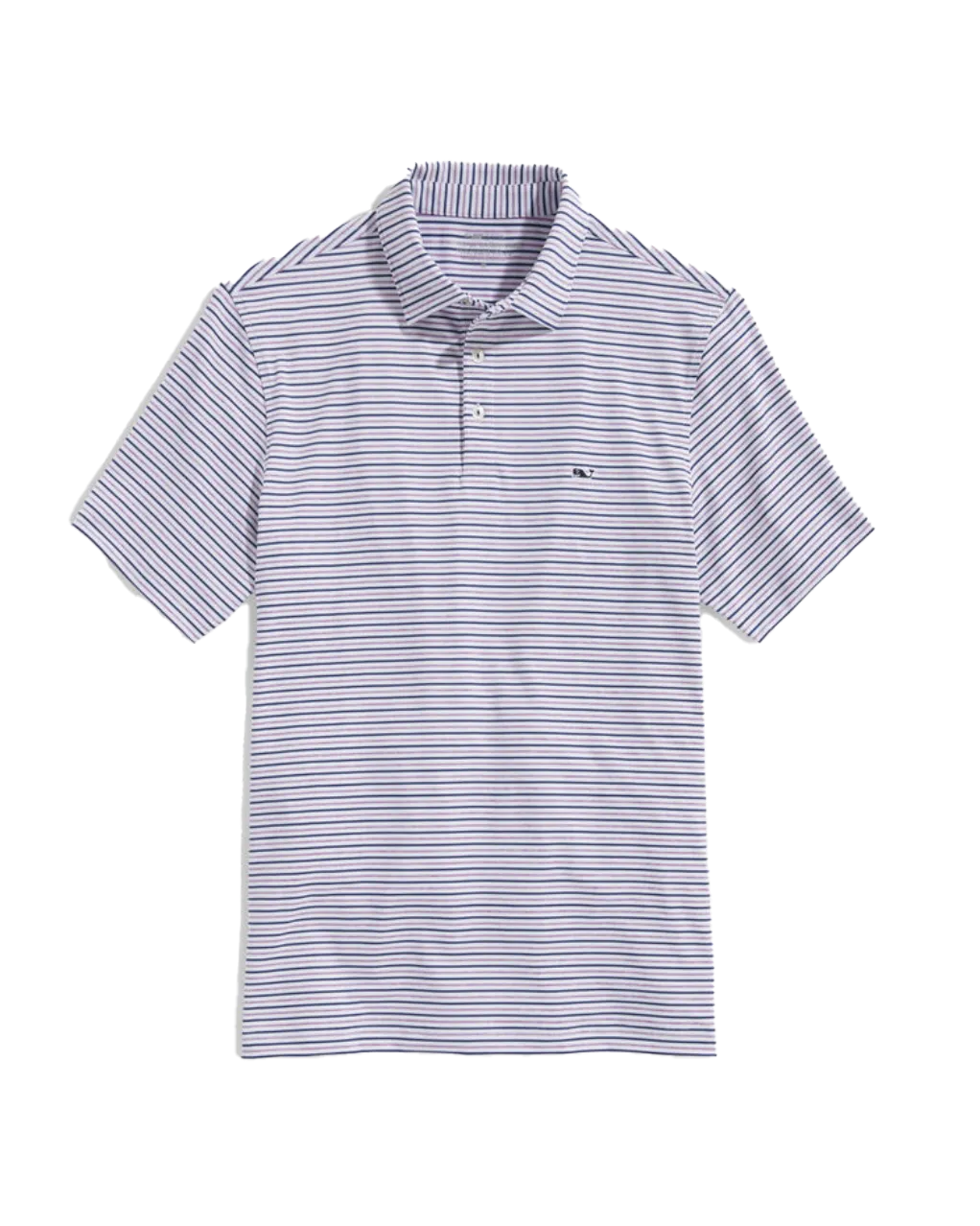 Bradley Tri Stripe Sankaty Polo  Wht/Blu/Dahlia