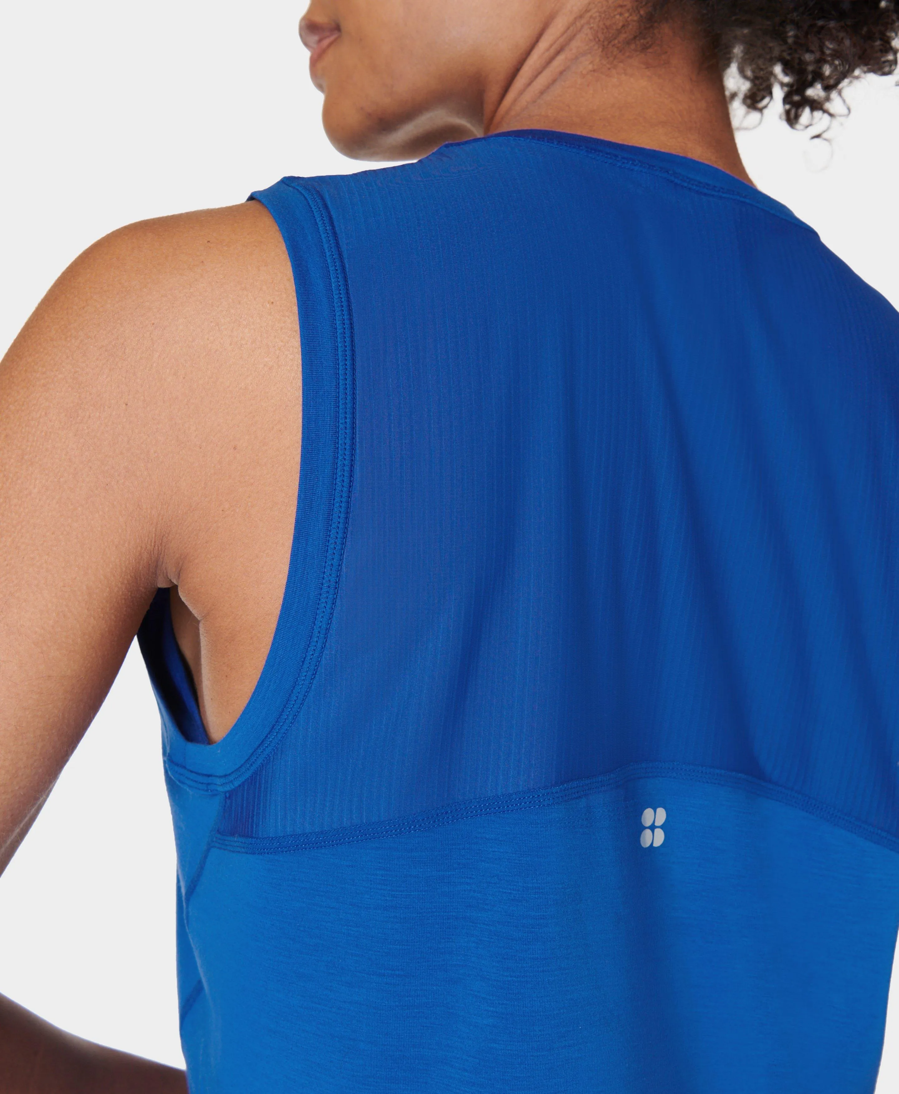 Breathe Easy Crop Muscle Tank Sb9083 Lightning-Blue