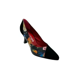 BU119 BlacK Floral Trinidad Pump