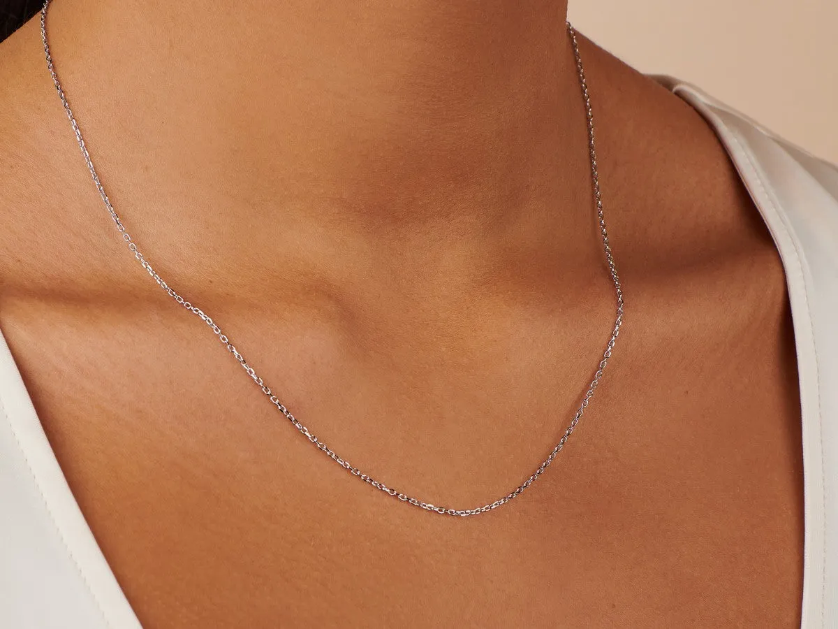 Cable Silver Chain Necklace