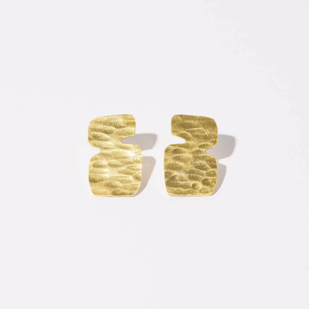 Cairn Stud Earrings - Brass