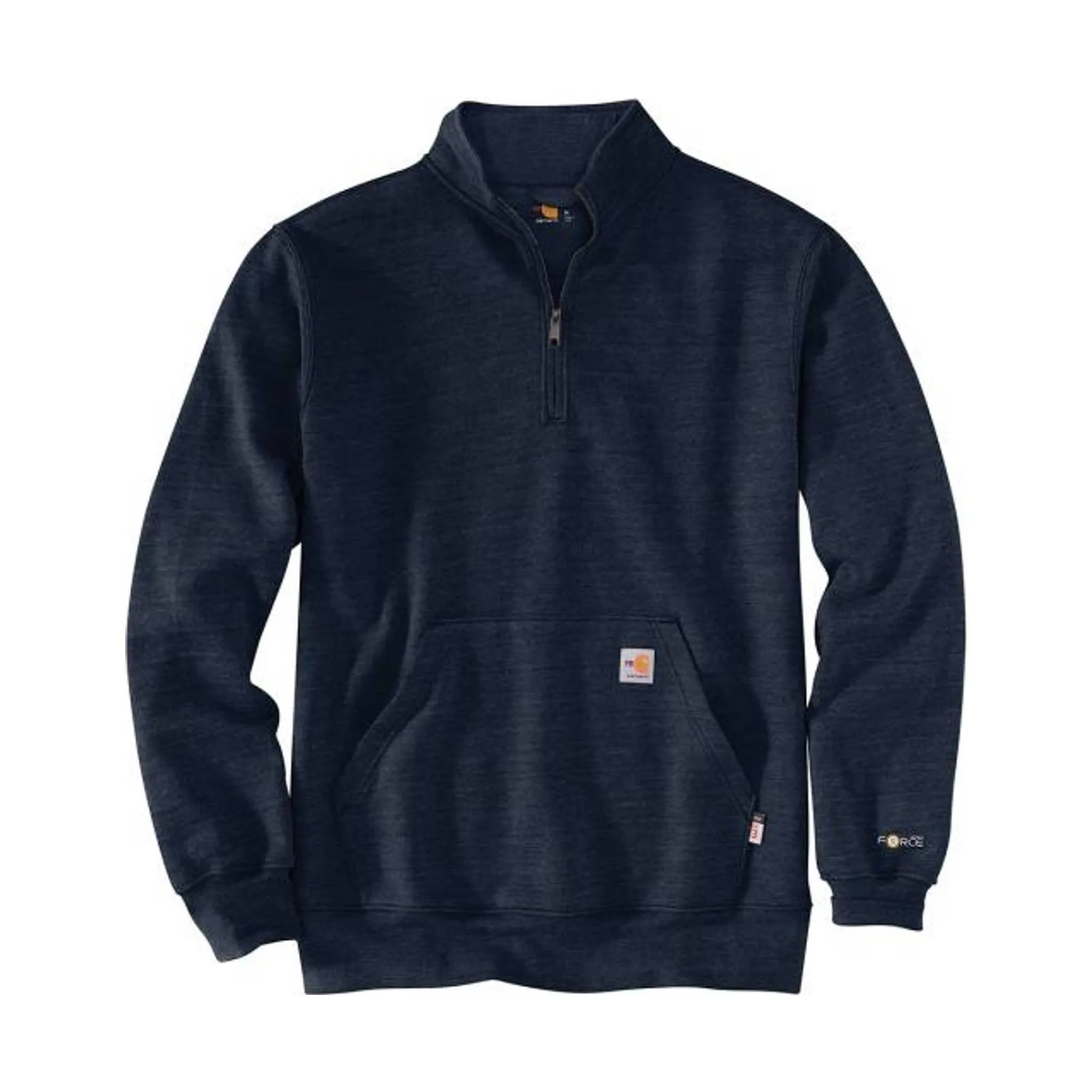 Carhartt Men's Flame Resistant Force Midweight Mock Neck Sweatshirt - Navy