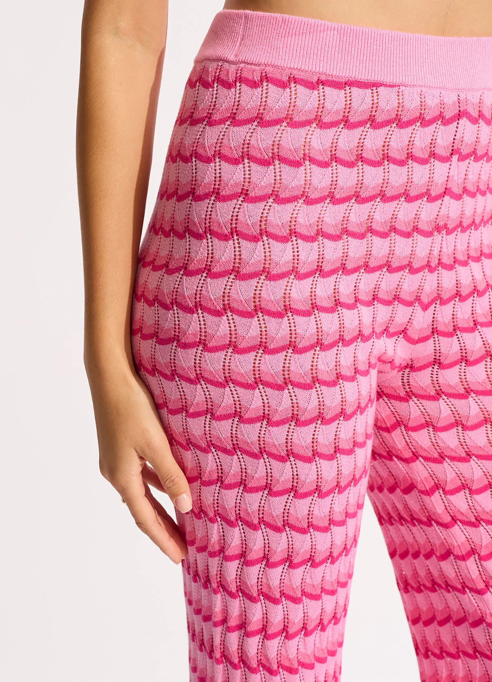 Carnaby Knit Pant - Fuchsia Rose