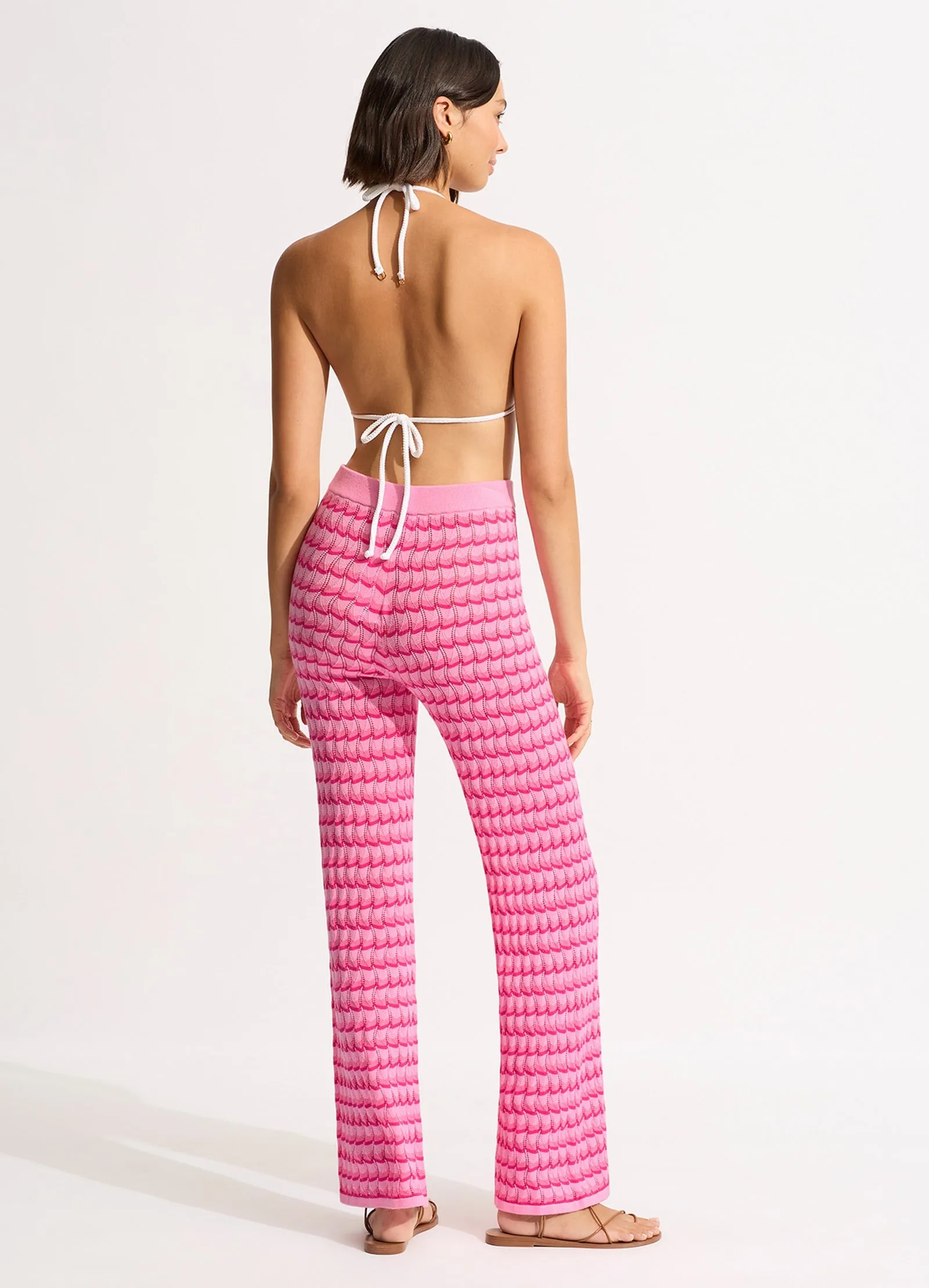 Carnaby Knit Pant - Fuchsia Rose