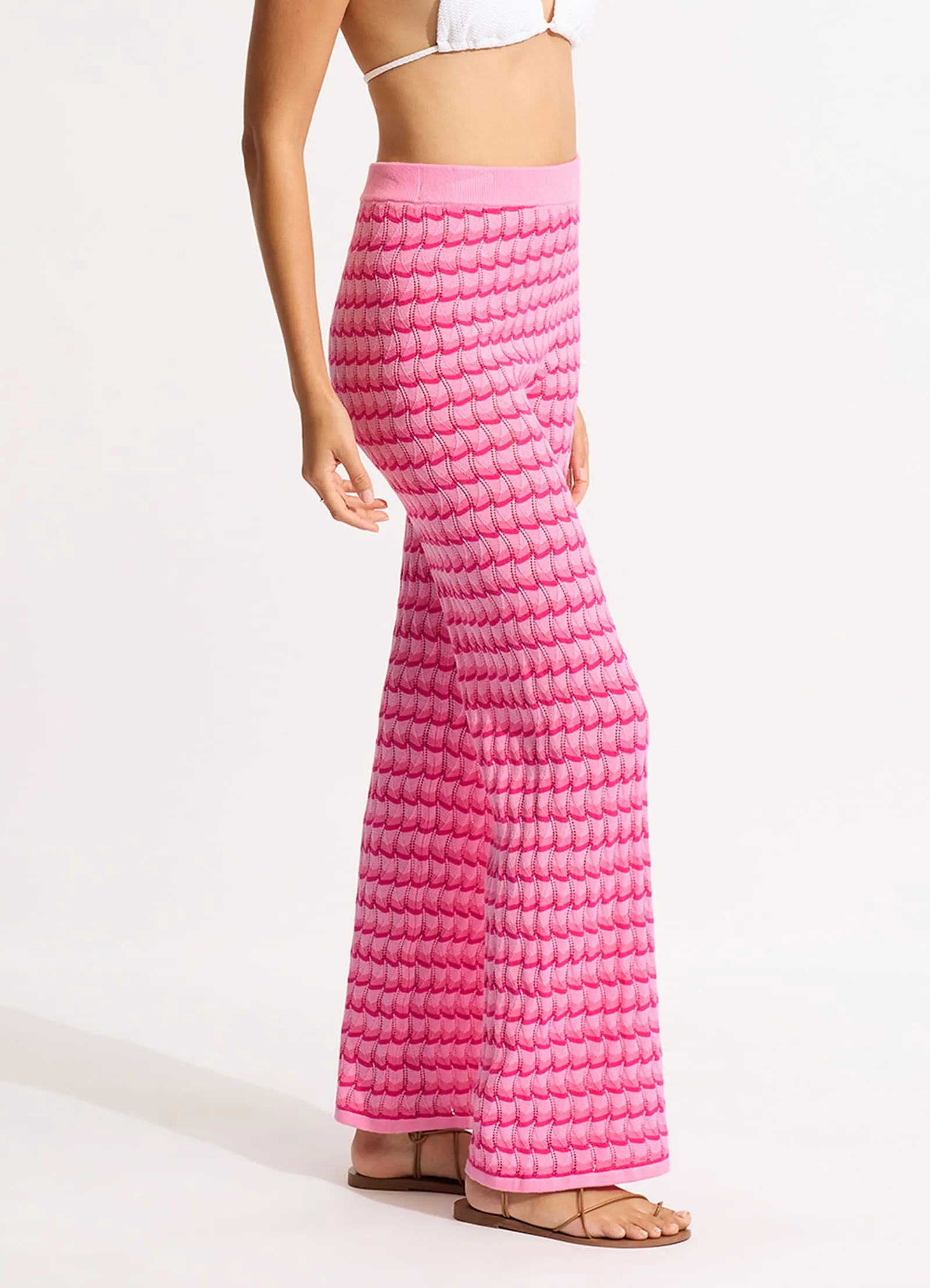 Carnaby Knit Pant - Fuchsia Rose