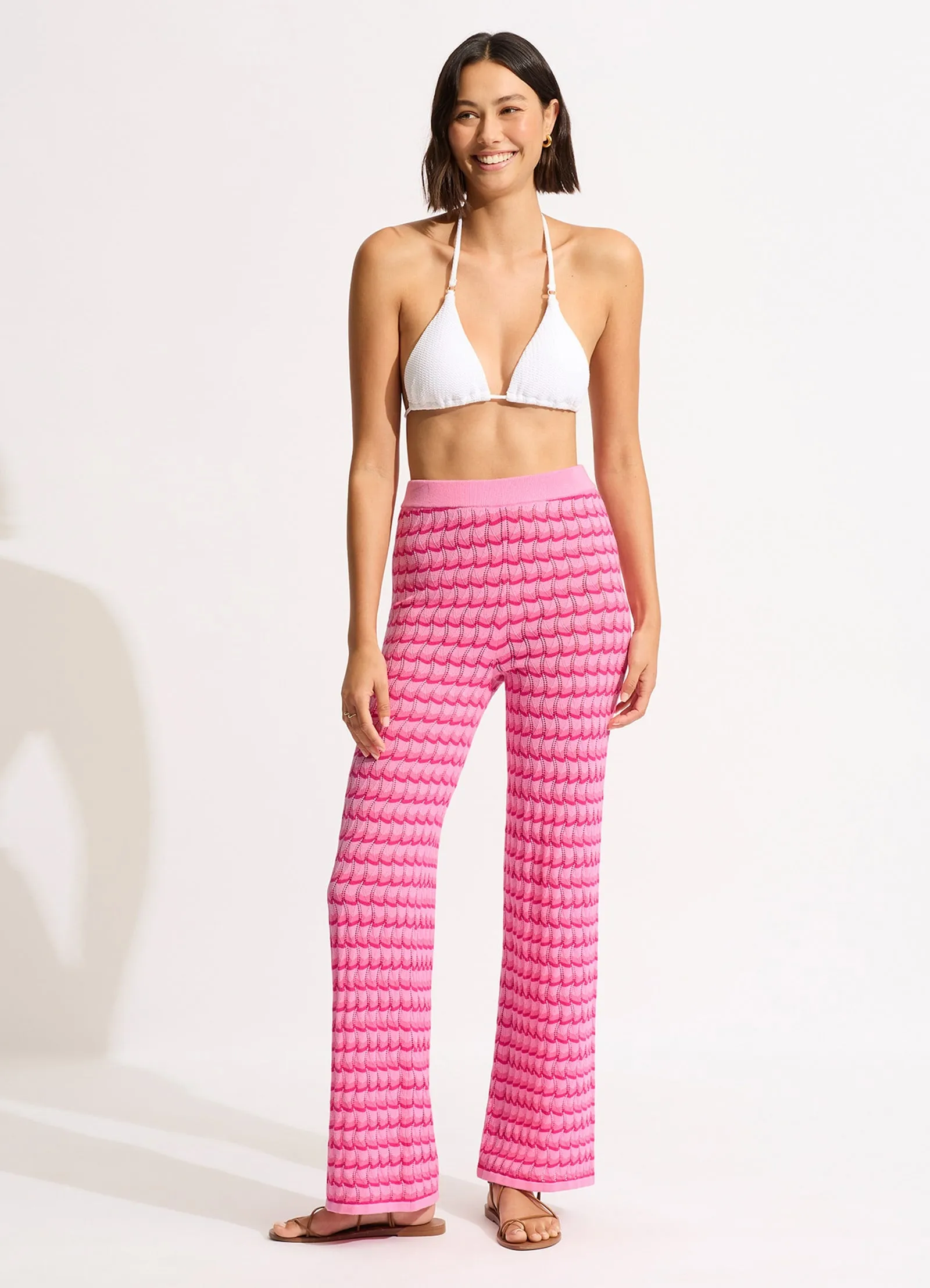 Carnaby Knit Pant - Fuchsia Rose