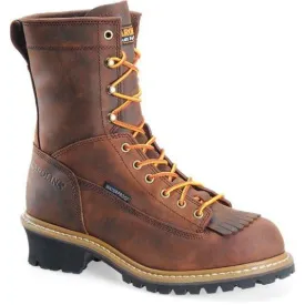 Carolina Men's Spruce 8" WP Lace-to-Toe Logger Work Boot, Brown CA8824