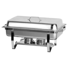 Chafing Dish - Rectangle Lid Top Silver