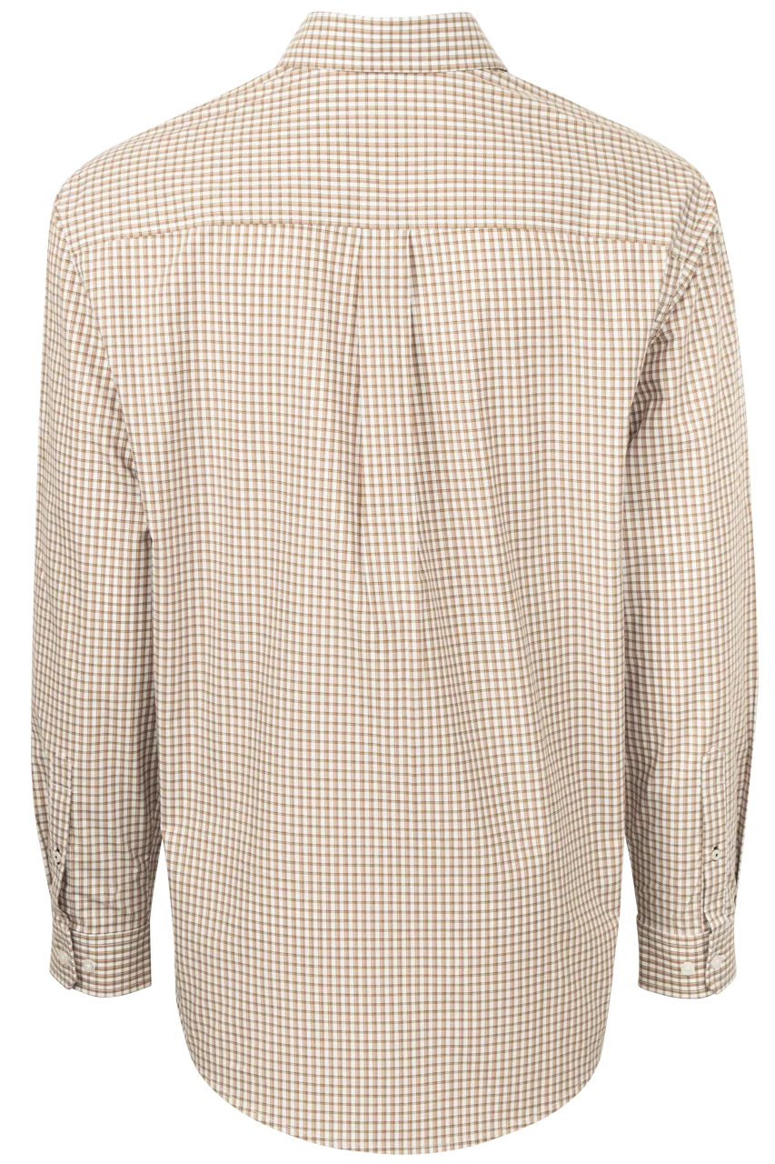 Cinch Woven Check Button-Front Shirt - Khaki