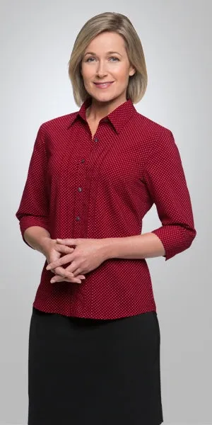 City Stretch Spot 3/4 Sleeve Blouse