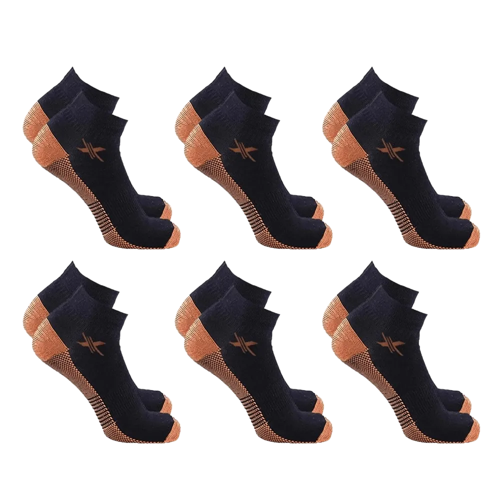 Copper-Infused Ankle Socks (6-Pairs)