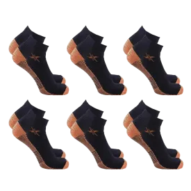 Copper-Infused Ankle Socks (6-Pairs)